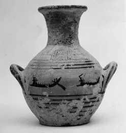 AMPHORA, BELLY-HANDLED (ATHENIAN GEOMETRIC, SILHOUETTE)