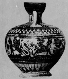 AMPHORISKOS (CORINTHIAN, BLACK-FIGURE)