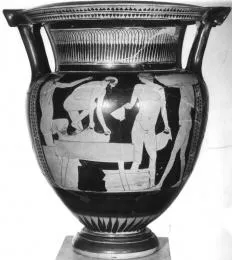 KRATER, COLUMN (ATHENIAN, RED-FIGURE)