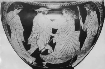 KRATER, COLUMN (ATHENIAN, RED-FIGURE)