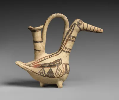 Terracotta askos (vessel) in the form of a bird