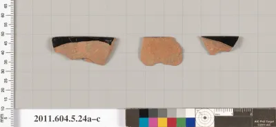 Terracotta rim fragments of kylikes (drinking cups)