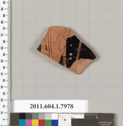 Terracotta fragment of a kylix (drinking cup)