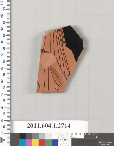 Terracotta fragment of a kylix (drinking cup)