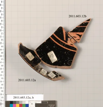 Fragments of a terracotta kylix