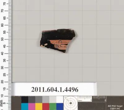 Terracotta fragment of a kylix (drinking cup)