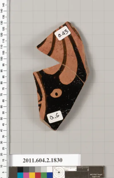 Terracotta fragment of a skyphos (deep drinking cup)