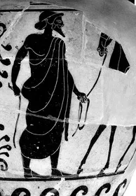 AMPHORA, NECK (ETRUSCAN, BLACK-FIGURE)
