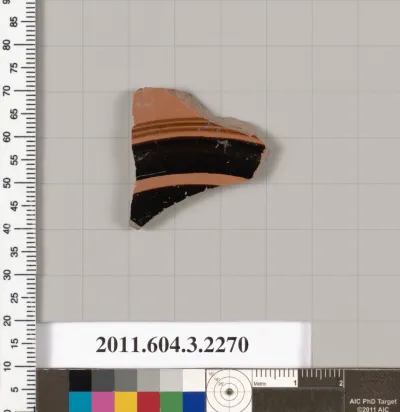 Terracotta fragment of a kylix (drinking cup)