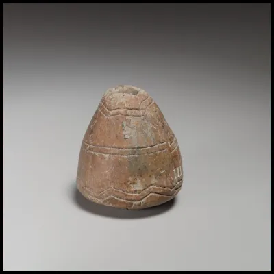 Conical-hemispherical spindle-whorl with slightly rounded base