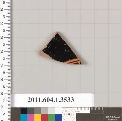 Terracotta fragment of a kylix (drinking cup)