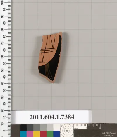 Terracotta fragment of a kylix (drinking cup)