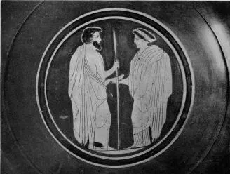 CUP, STEMLESS (ATHENIAN, RED-FIGURE)