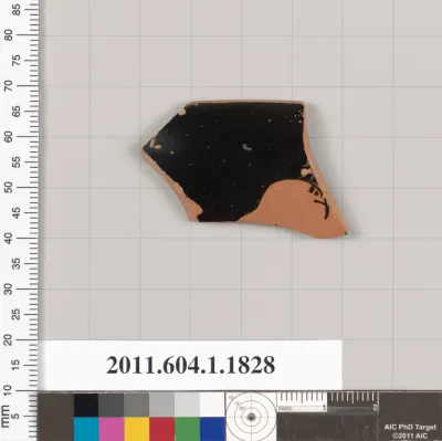 Terracotta rim fragment of a kylix (drinking cup)