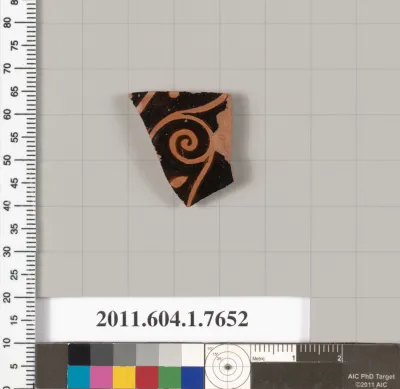 Terracotta fragment of a kylix (drinking cup)