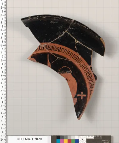 Terracotta fragment of a kylix (drinking cup)