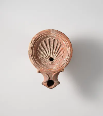 Terracotta oil lamp
