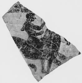 FRAGMENT (ETRUSCAN, BLACK-FIGURE)