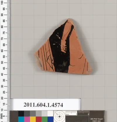 Terracotta fragment of a kylix (drinking cup)