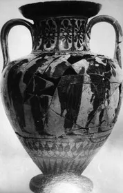 AMPHORA, NECK (ATHENIAN, BLACK-FIGURE)