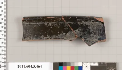 Terracotta rim fragment of a kylix (drinking cup)