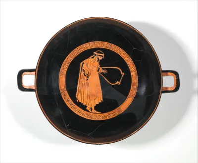 Terracotta kylix (drinking cup)