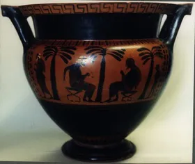 KRATER, COLUMN (ATHENIAN, BLACK-FIGURE)