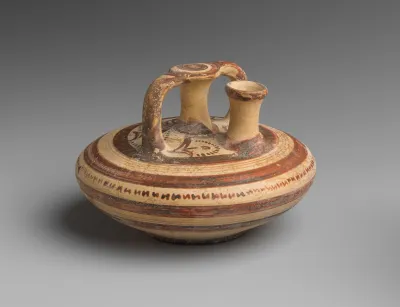 Terracotta stirrup jar