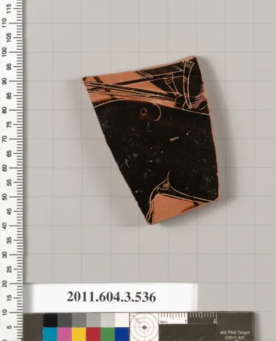 Terracotta fragment of a column-krater (bowl for mixing wine and water)