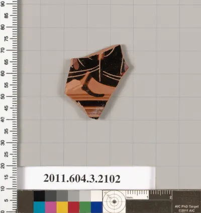 Terracotta fragment of a kylix (drinking cup)