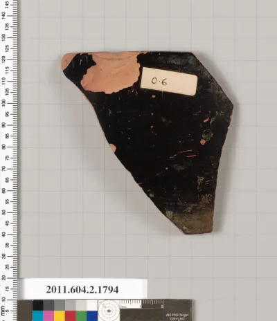 Terracotta rim fragment of a skyphos (deep drinking cup)