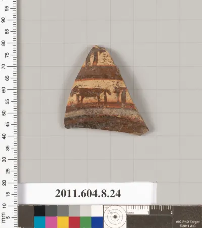 Terracotta fragment of a closed shape
