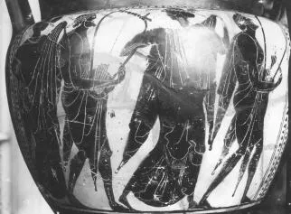 KRATER, COLUMN (ATHENIAN, BLACK-FIGURE)