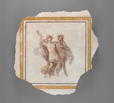 Fresco Panel Depicting Dionysos and Ariadne