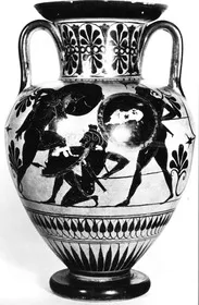 AMPHORA, NECK (ATHENIAN, BLACK-FIGURE)