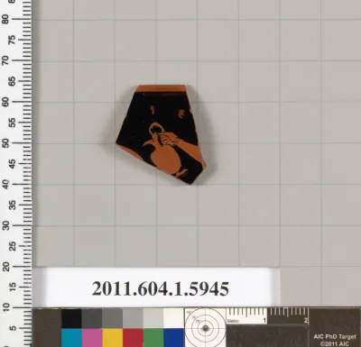 Terracotta rim fragment of a kylix (drinking cup)