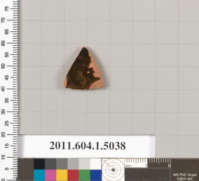 Terracotta fragment of a kylix (drinking cup)