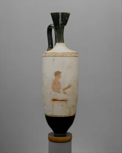 Terracotta lekythos (oil flask)