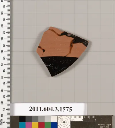 Terracotta fragment of a kylix: Band cup (drinking cup)