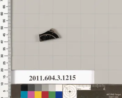 Terracotta fragment of a mastoid (drinking cup with narrow base) or a kyathos (cup-shaped ladle)