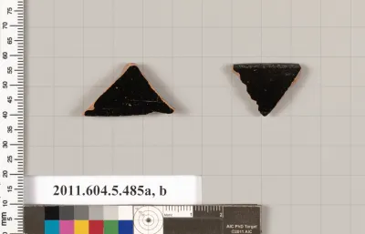 Terracotta rim fragments of kylikes (drinking cups)