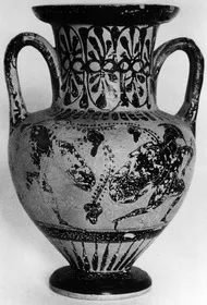 AMPHORA, NECK (ATHENIAN, BLACK-FIGURE)