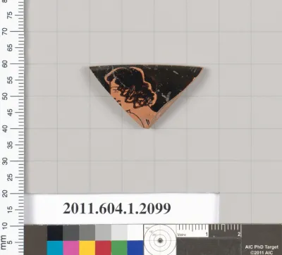 Terracotta rim fragment of a kylix (drinking cup)