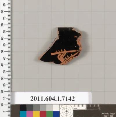 Terracotta rim fragment of a kylix (drinking cup)