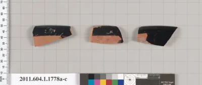 Terracotta rim fragments of kylikes(drinking cups)