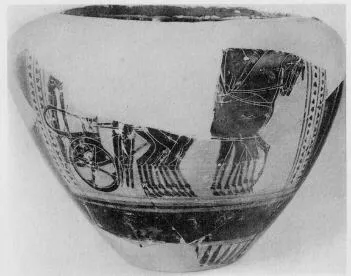 KRATER, COLUMN, FRAGMENT (ATHENIAN, BLACK-FIGURE)