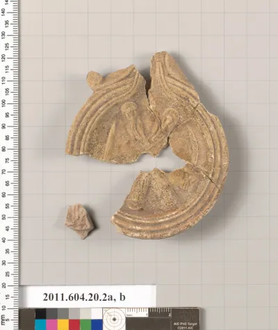 Fragments of a terracotta lamp