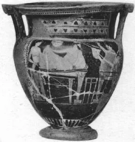 KRATER, COLUMN (ATHENIAN, RED-FIGURE)