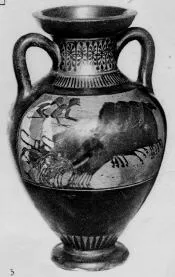 PSEUDO-PANATHENAIC AMPHORA (ATHENIAN, BLACK-FIGURE)