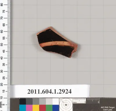 Terracotta fragment of a kylix (drinking cup)